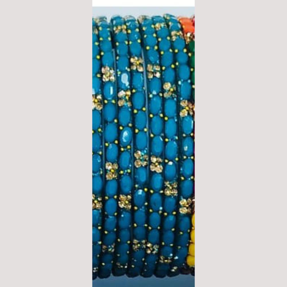 Chitra Bangles Multi Color Glass Bangle (12 Piece In One Box)