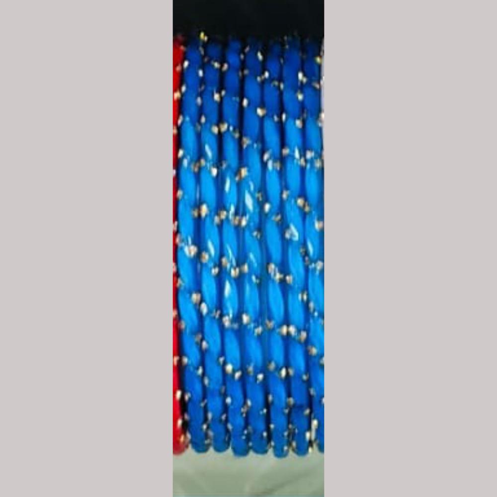 Chitra Bangles Multi Color Glass Bangle (12 Piece In One Box)