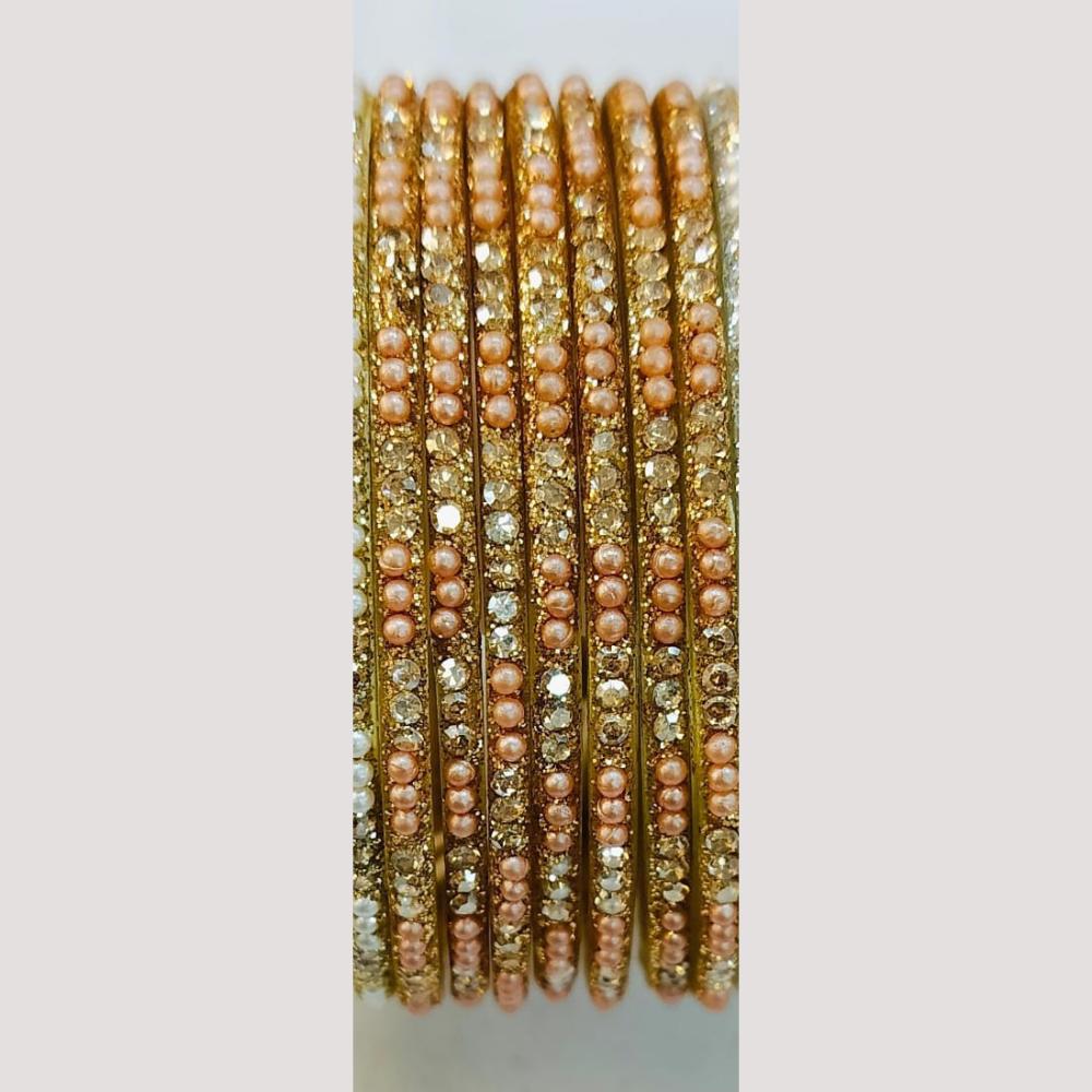 Chitra Bangles Glass Pearl Bangle Set (12 Piece In One Box)