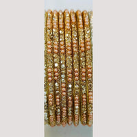 Chitra Bangles Glass Pearl Bangle Set (12 Piece In One Box)