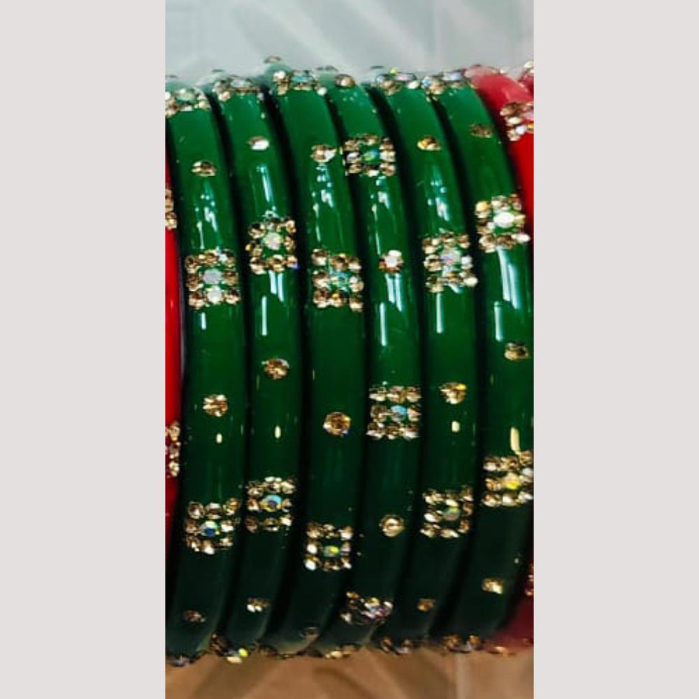 Chitra Bangles Multi Color Glass Bangle (8 Piece In 1 Box)
