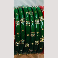 Chitra Bangles Multi Color Glass Bangle (8 Piece In 1 Box)
