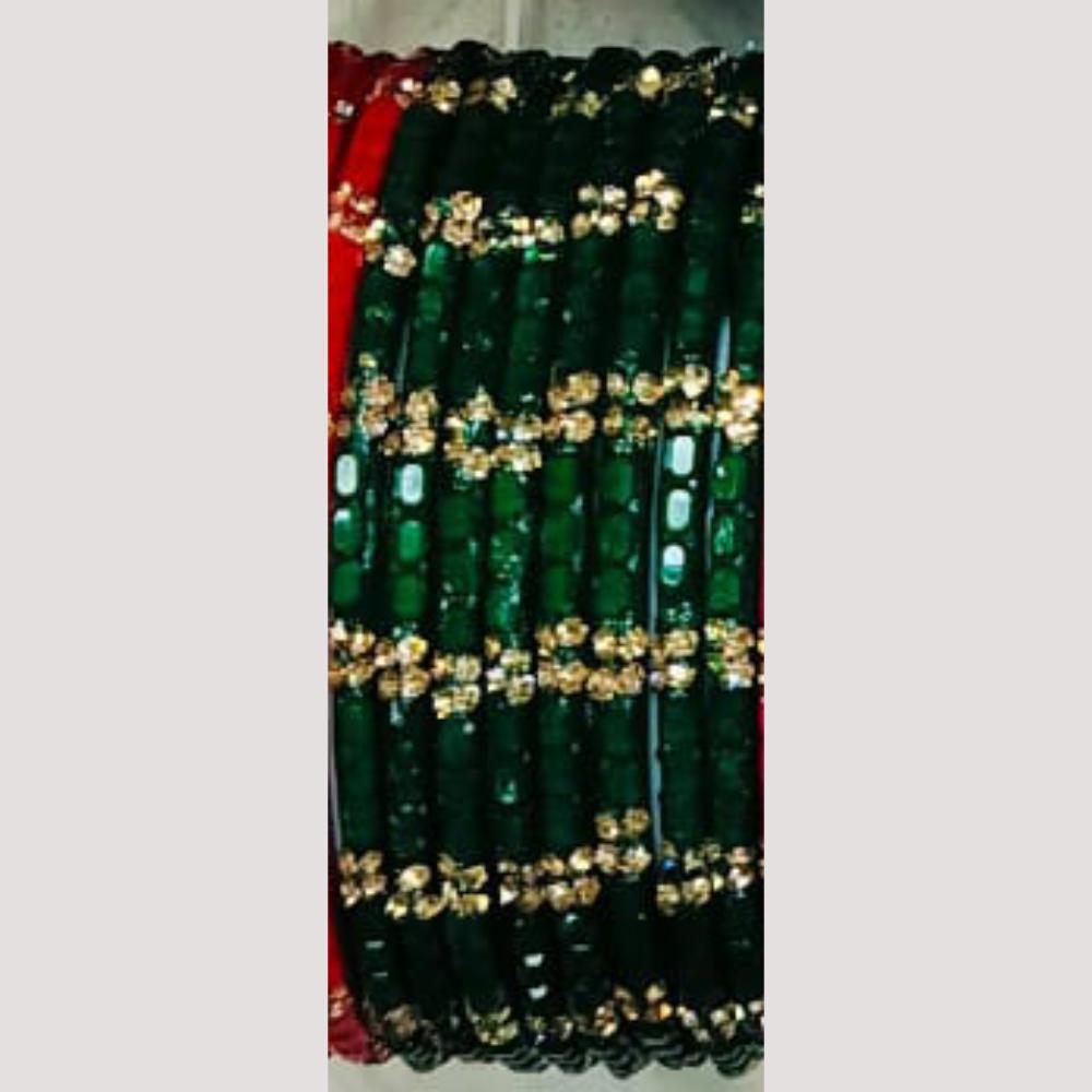 Chitra Bangles Glass Multi Color Bangle Set (12 Piece In One Box)