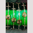 Chitra Bangles Multi Color Glass Bangle (4 Piece In One Box)
