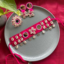 Handmade For Her  Handmade Mirror Choker Necklace Set With Ring