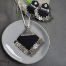 Handmade For Her  Handmade Oxidised Plated Long Necklace Set