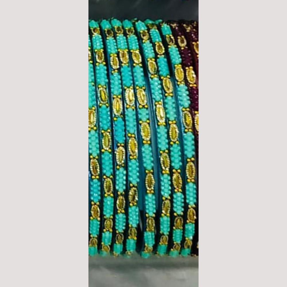 Chitra Bangles Glass Multi Color Bangle Set (12 Piece In One Box)