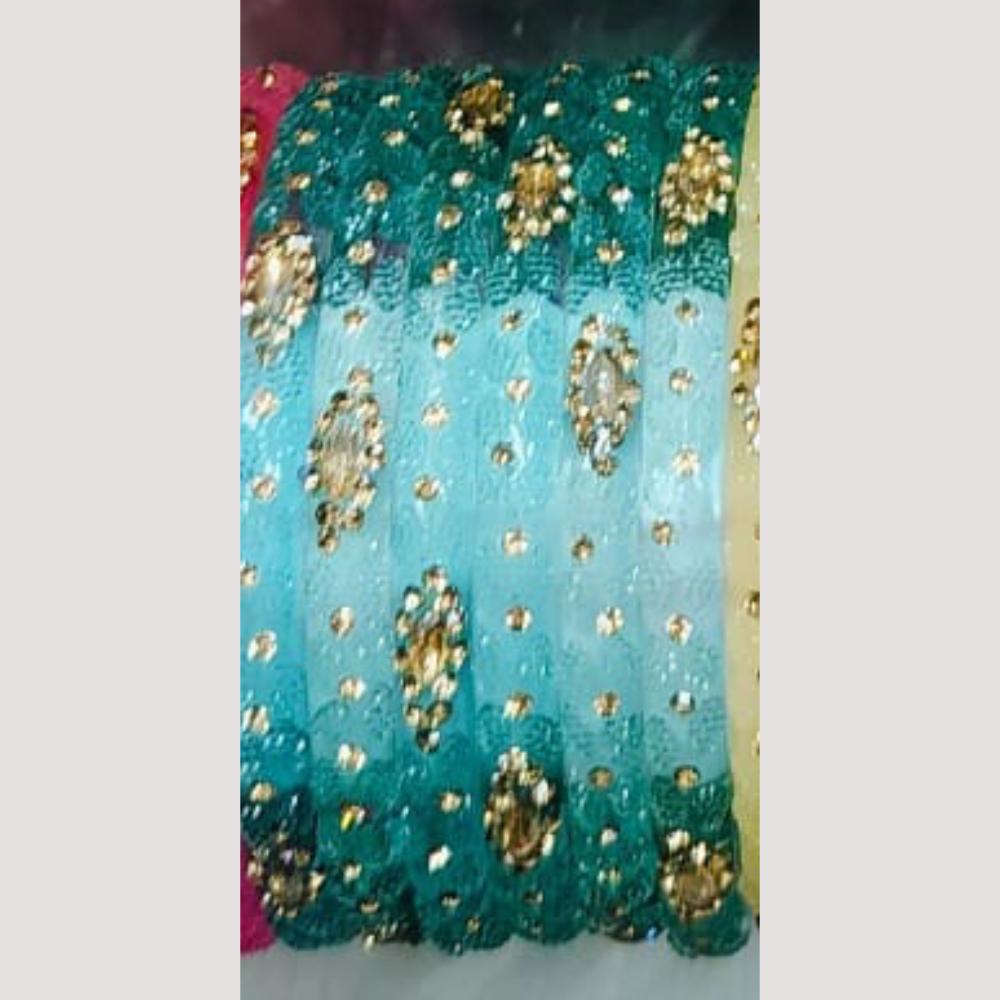 Chitra Bangles Multi Color Glass Bangle (8 Piece In One Box)