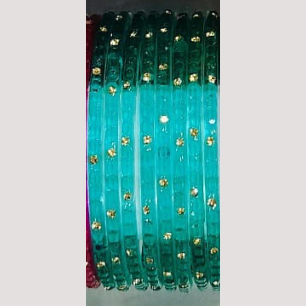 Chitra Bangles Multi Color Glass Bangle (12 Piece In One Box)