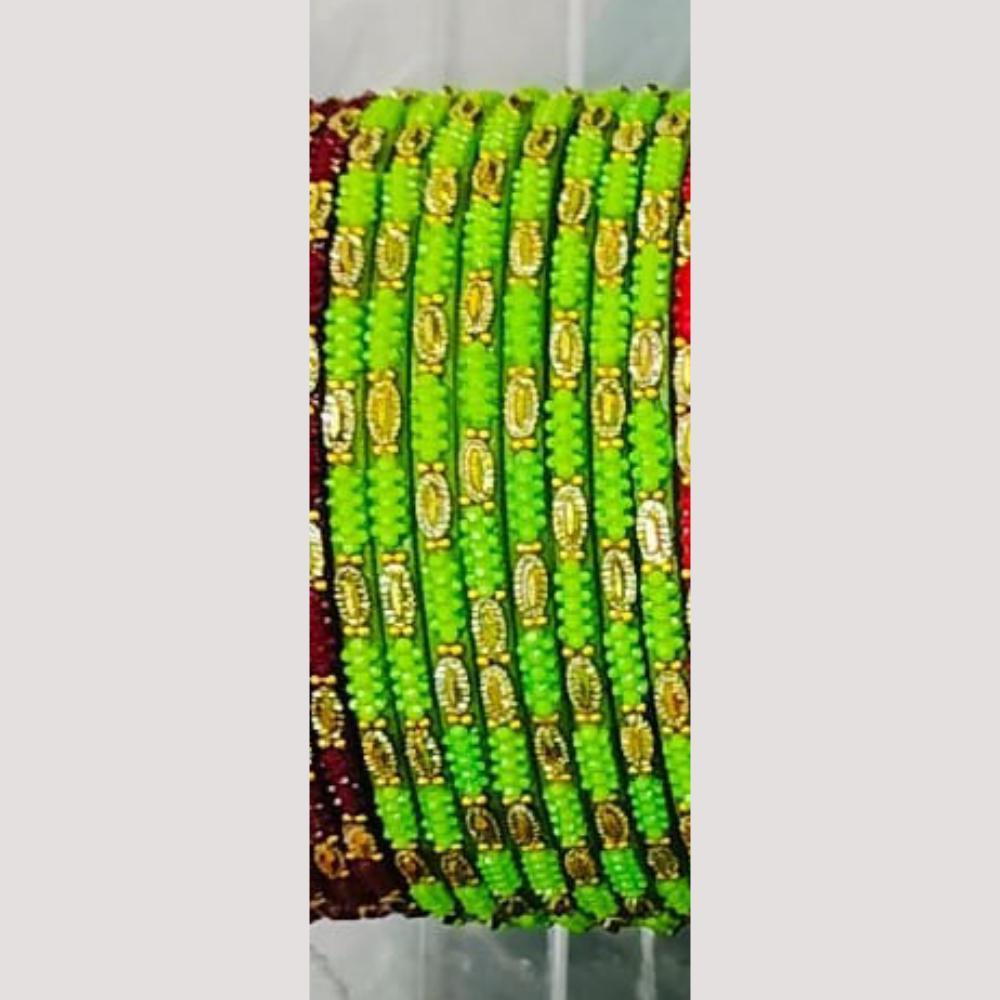 Chitra Bangles Glass Multi Color Bangle Set (12 Piece In One Box)