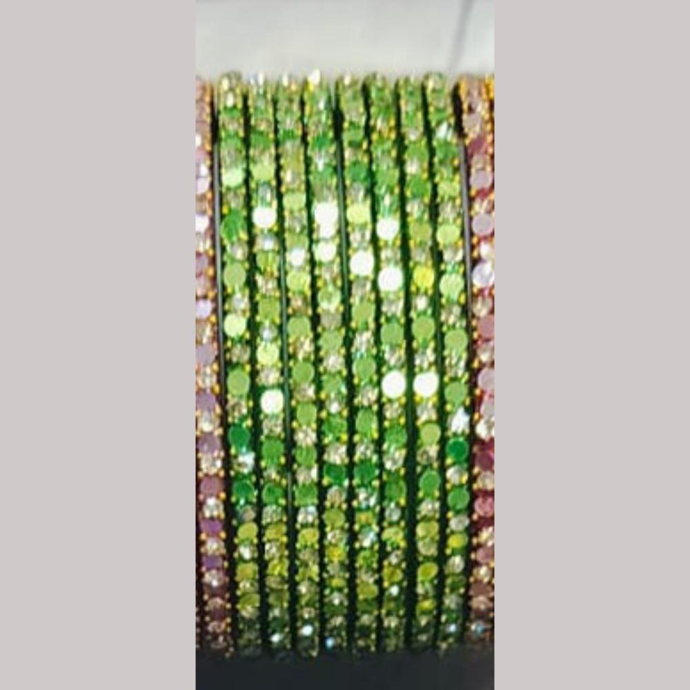 Chitra Bangles Multi Color Glass Bangle (12 Piece In 1 Box)