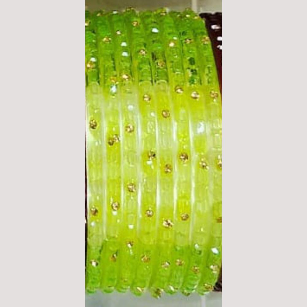 Chitra Bangles Multi Color Glass Bangle (12 Piece In One Box)