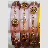 Chitra Bangles Multi Color Glass Bangle (4 Piece In One Box)