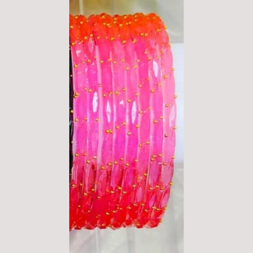 Chitra Bangles Multi Color Glass Bangle (12 Piece In One Box)