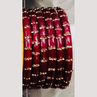 Chitra Bangles Multi Color Glass Bangle (8 Piece In One Box)