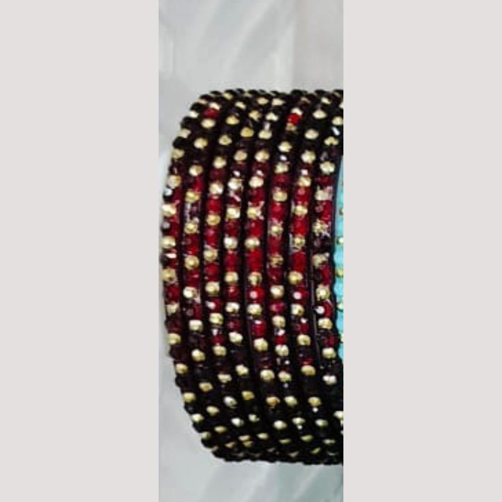 Chitra Bangles Multi Color Glass Bangle (12 Piece In One Box)