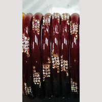 Chitra Bangles Multi Color Glass Bangle (8 Piece In 1 Box)