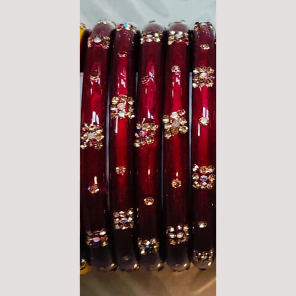 Chitra Bangles Multi Color Glass Bangle (8 Piece In 1 Box)