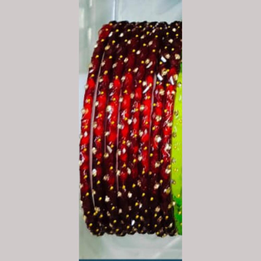 Chitra Bangles Multi Color Glass Bangle (12 Piece In 1 Box)