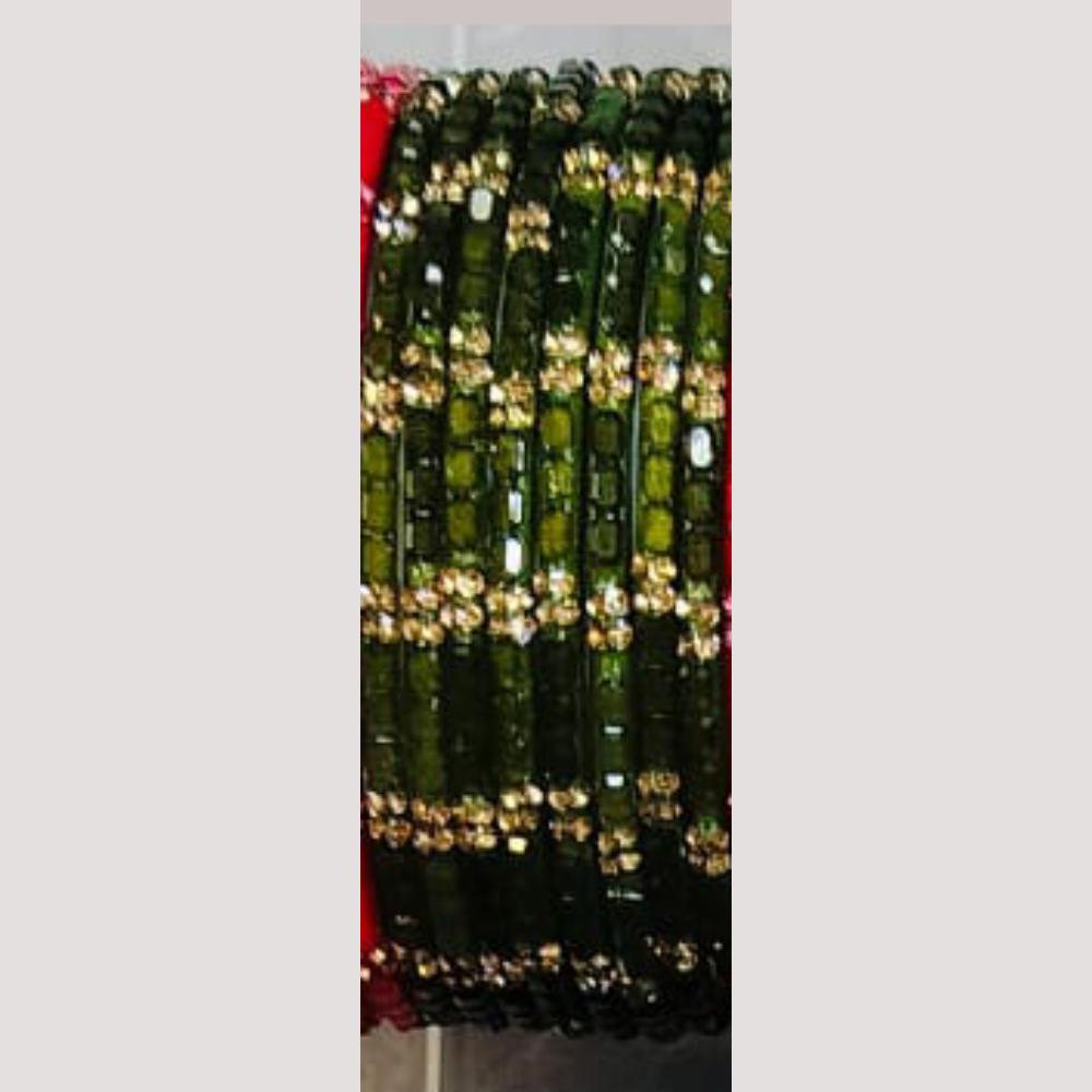 Chitra Bangles Glass Multi Color Bangle Set (12 Piece In One Box)