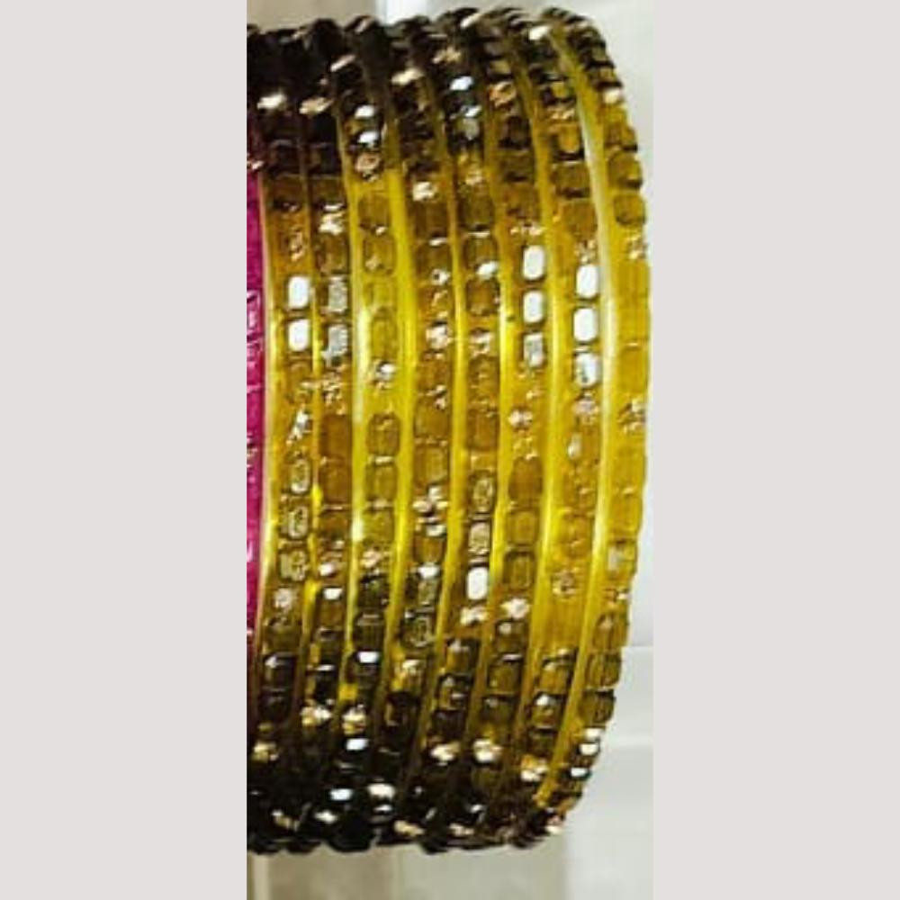 Chitra Bangles Multi Color Glass Bangle (12 Piece In One Box)