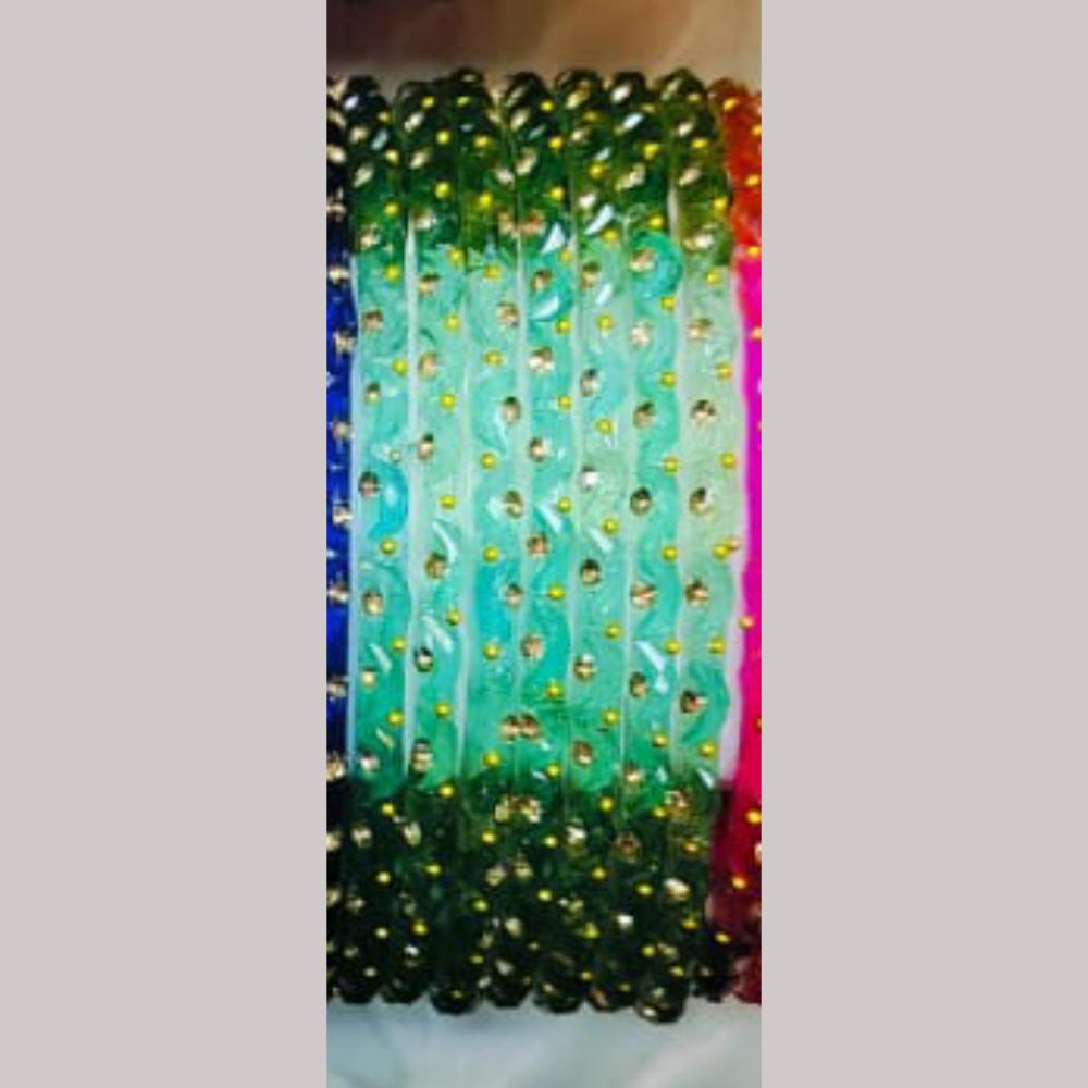 Chitra Bangles Multi Color Glass Bangle (12 Piece In 1 Box)
