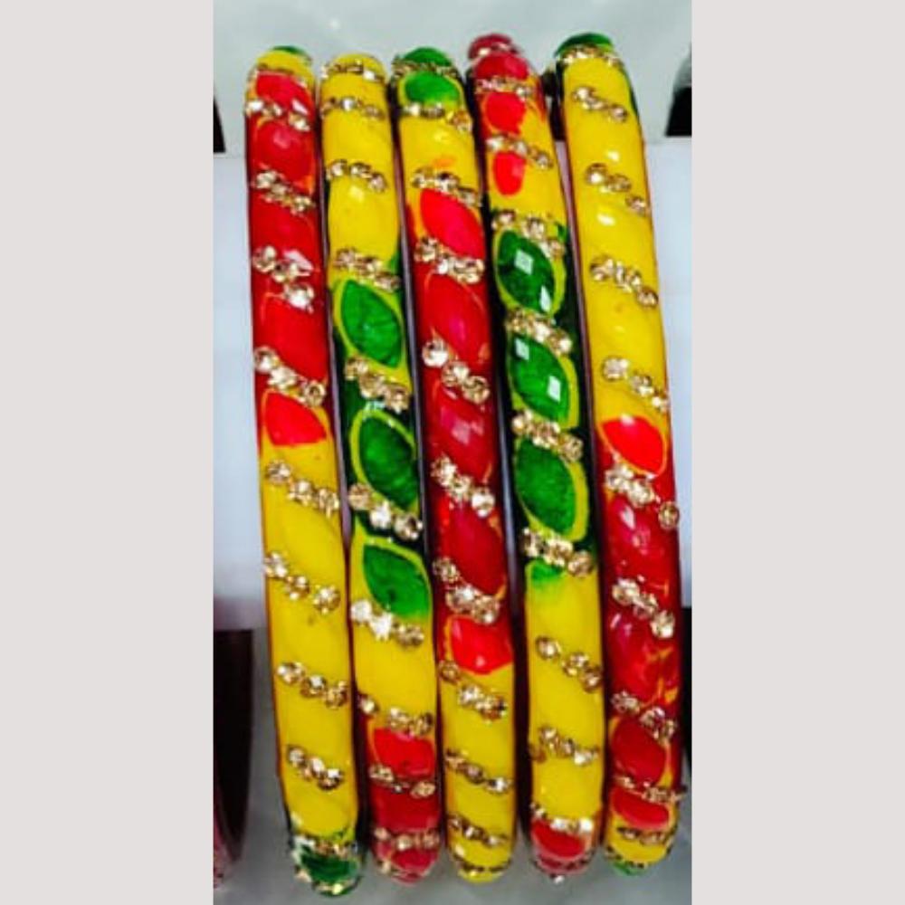 Chitra Bangles Multi Color Bangle (8 Piece In One Box)