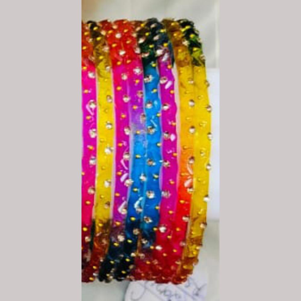 Chitra Bangles Multi Color Glass Bangle (12 Piece In 1 Box)