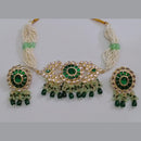 Midas Touch Gold Plated Kundan And Pearl Choker Necklace Set