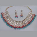 Midas Touch Gold Plated Kundan And Beads Choker Necklace Set