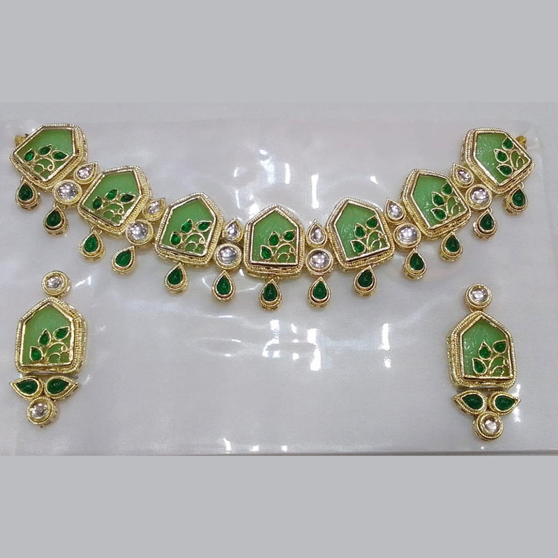 Midas Touch Gold Plated Kundan Stone Necklace Set