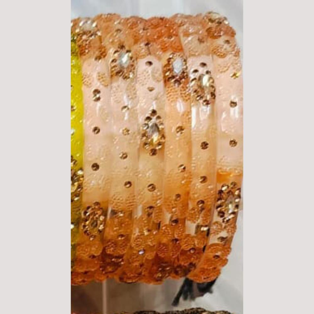 Chitra Bangles Multi Color Glass Bangle (8 Piece In One Box)