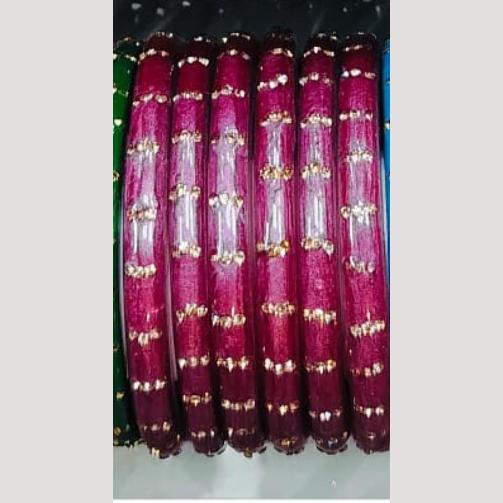 Chitra Bangles Multi Color Glass Bangle (8 Piece In One Box)