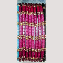 Chitra Bangles Glass Multi Color Bangle Set (12 Piece In One Box)