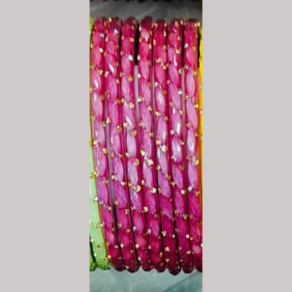 Chitra Bangles Multi Color Glass Bangle (12 Piece In One Box)