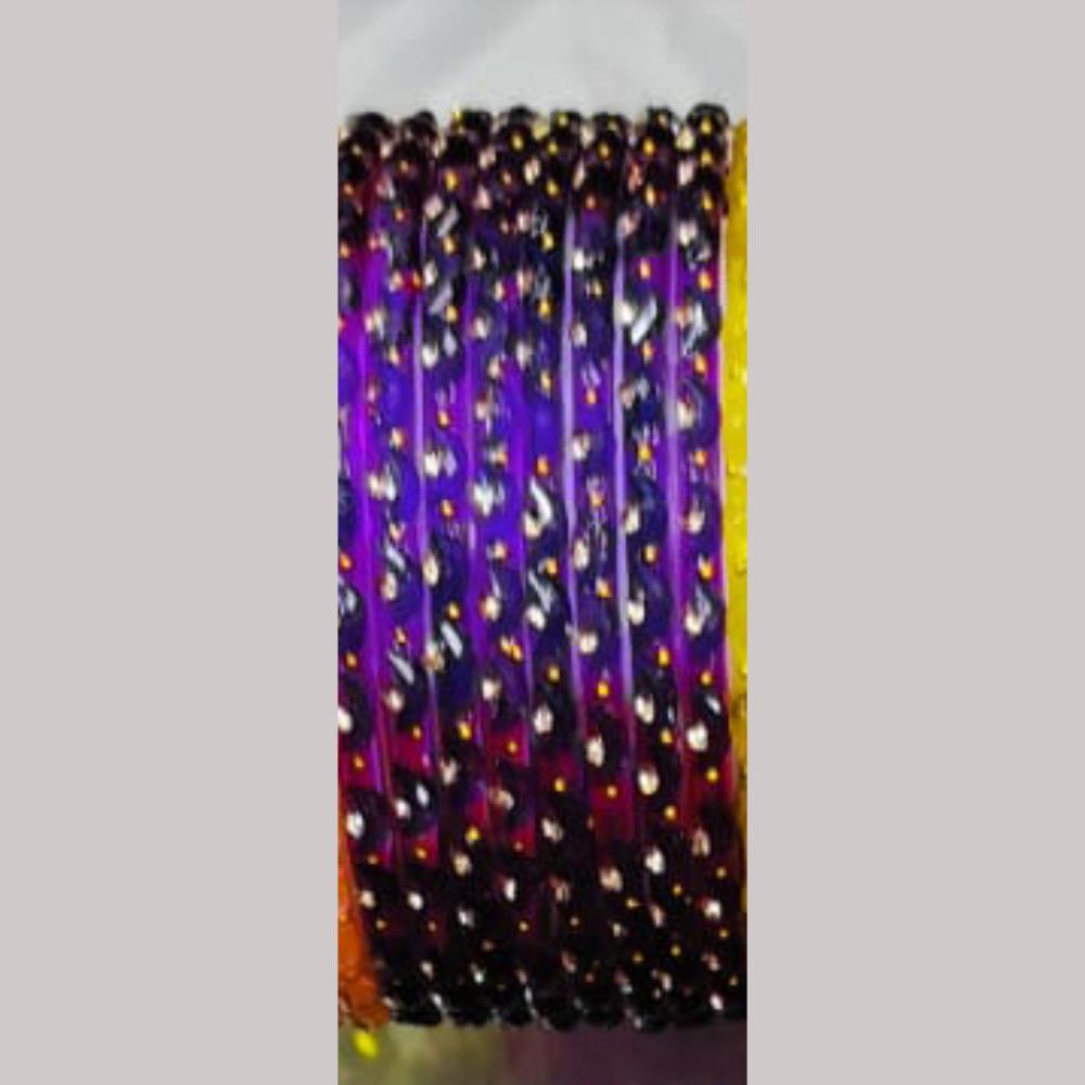 Chitra Bangles Multi Color Glass Bangle (12 Piece In 1 Box)