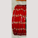 Chitra Bangles Glass Multi Color Bangle Set (12 Piece In One Box)