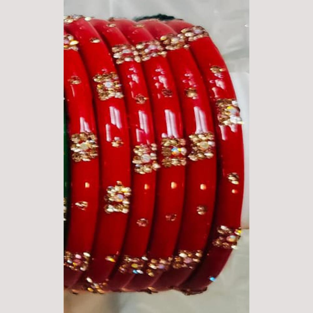 Chitra Bangles Multi Color Glass Bangle (8 Piece In 1 Box)