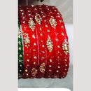 Chitra Bangles Multi Color Glass Bangle (8 Piece In One Box)