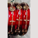 Chitra Bangles Multi Color Glass Bangle (4 Piece In One Box)