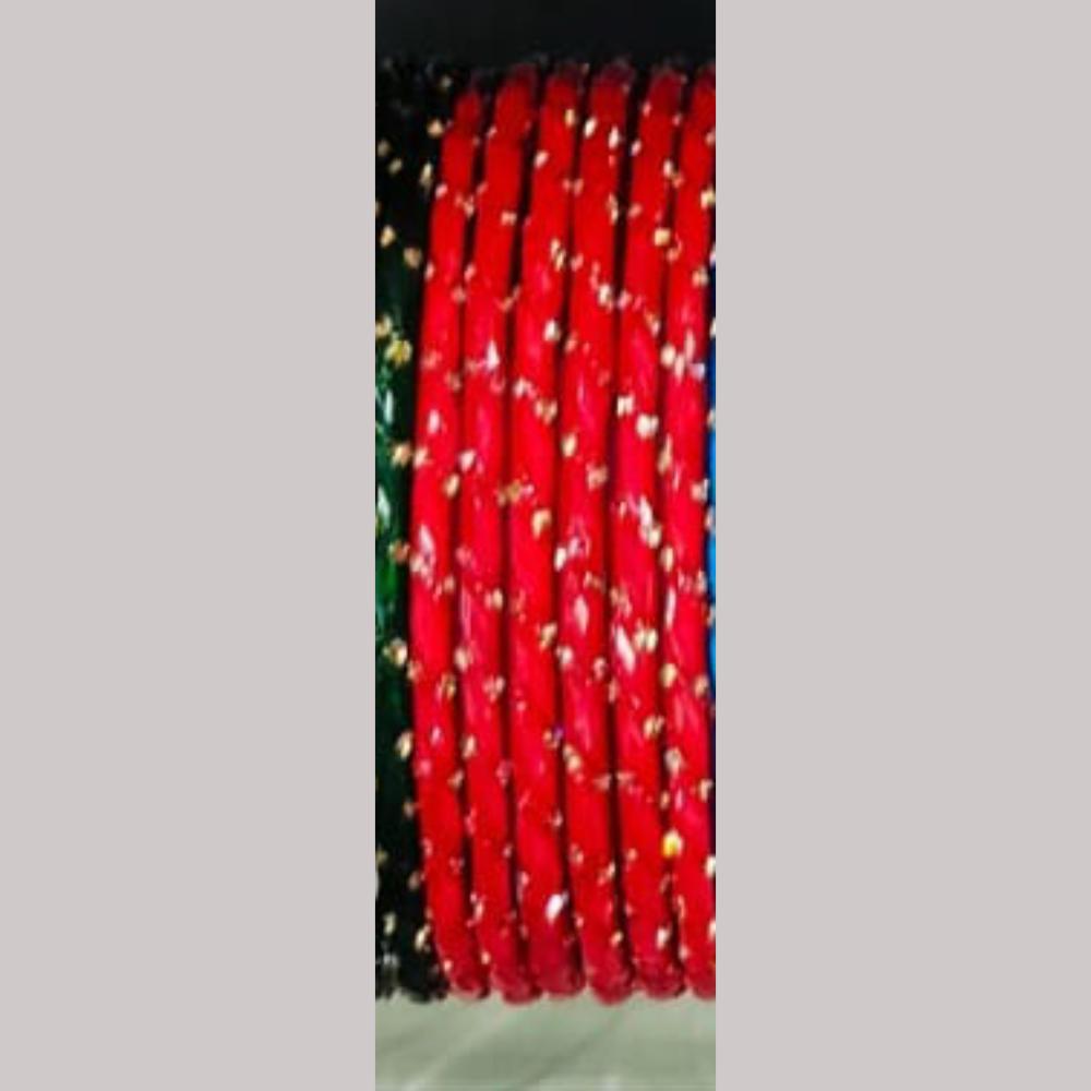 Chitra Bangles Multi Color Glass Bangle (12 Piece In One Box)