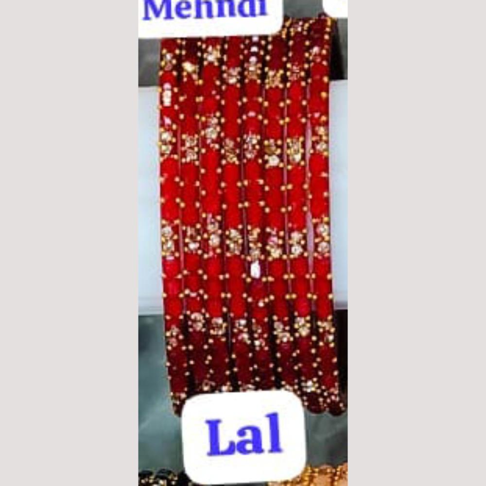 Chitra Bangles Glass Multi Color Bangle Set (12 Piece In One Box)