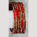 Chitra Bangles Glass Multi Color Bangle Set (12 Piece In One Box)
