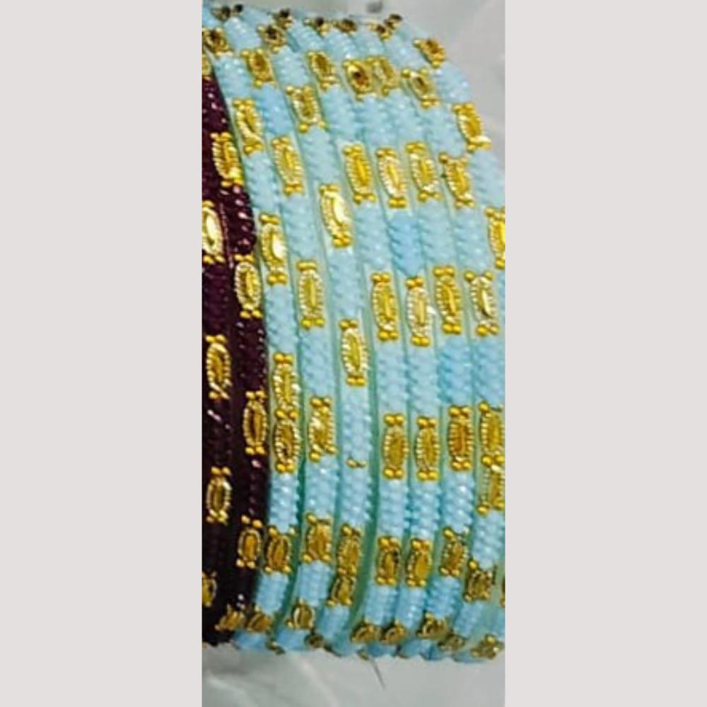 Chitra Bangles Glass Multi Color Bangle Set (12 Piece In One Box)
