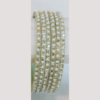 Chitra Bangles Glass Pearl And Austrian Bangle Set (12 Piece In One Box)