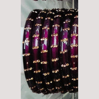 Chitra Bangles Multi Color Glass Bangle (8 Piece In One Box)