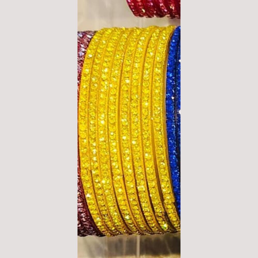 Chitra Bangles Glass Multi Color Bangle Set (12 Piece In One Box)