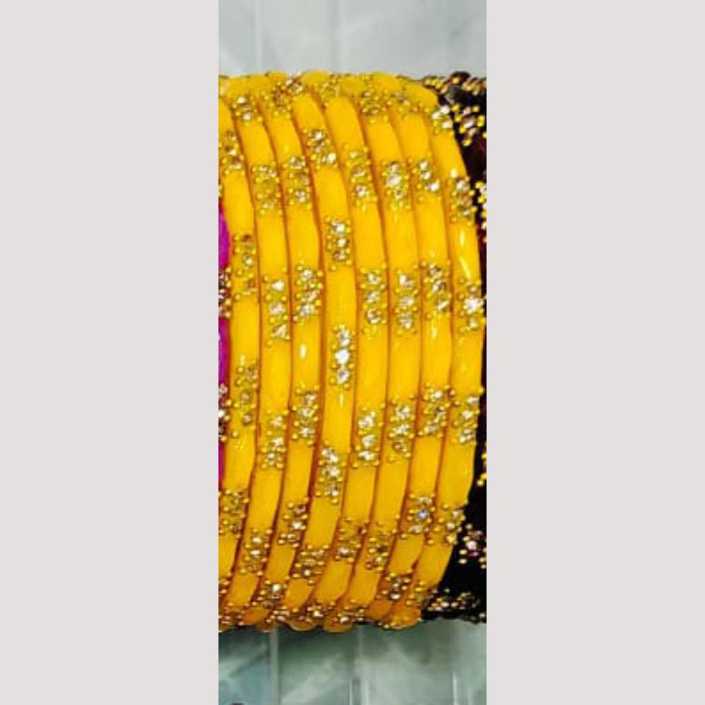 Chitra Bangles Multi Color Glass Bangle (12 Piece In One Box)