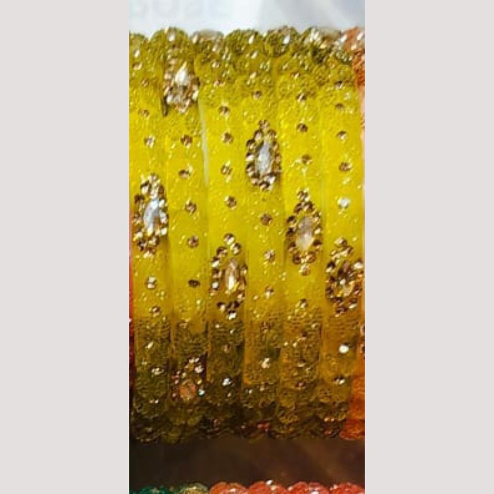 Chitra Bangles Multi Color Glass Bangle (8 Piece In One Box)