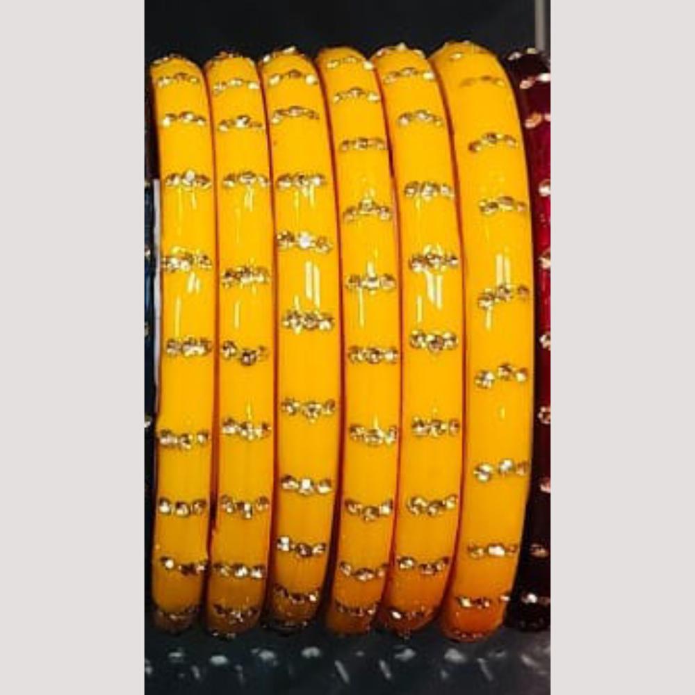 Chitra Bangles Multi Color Glass Bangle (8 Piece In One Box)